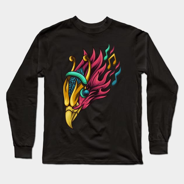 Phoenix listen music Long Sleeve T-Shirt by JagatKreasi